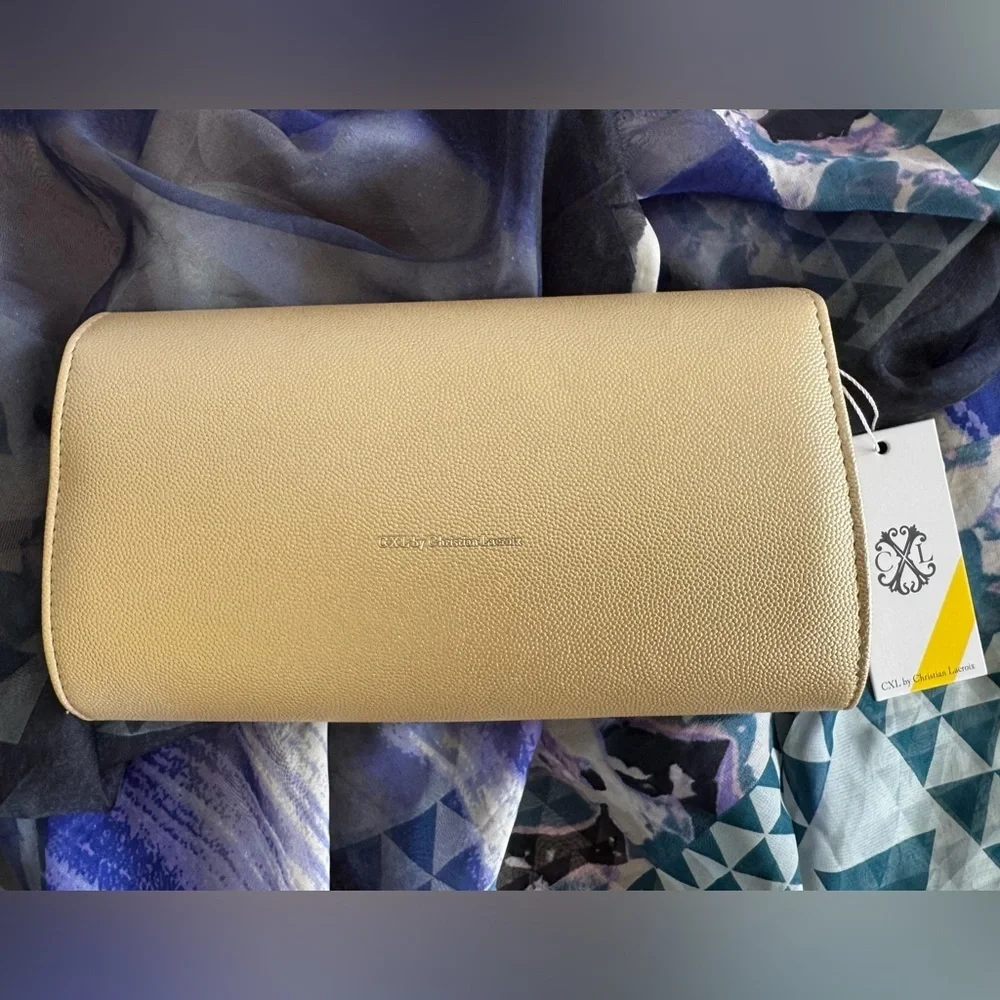 CXL by Christian Lacroix Glam Caviar Clutch – Gold